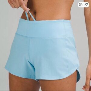 NWT Lululemon Speed Up Mid-Rise Lined Short 4" - Size 6 - Color- Blue Chill